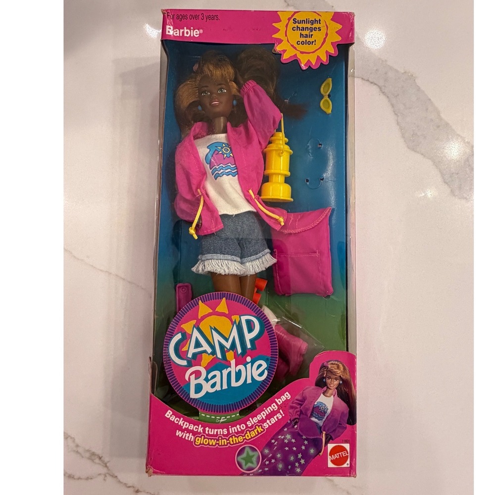 Vintage 1993 Camp Barbie Christie Doll 11831 Mattel Color Change Hair NIB 90s